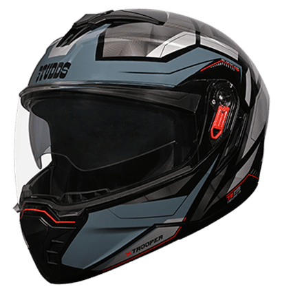 STUDDS TROOPER D2 MATT BLACK N4 GREY D/V (M)