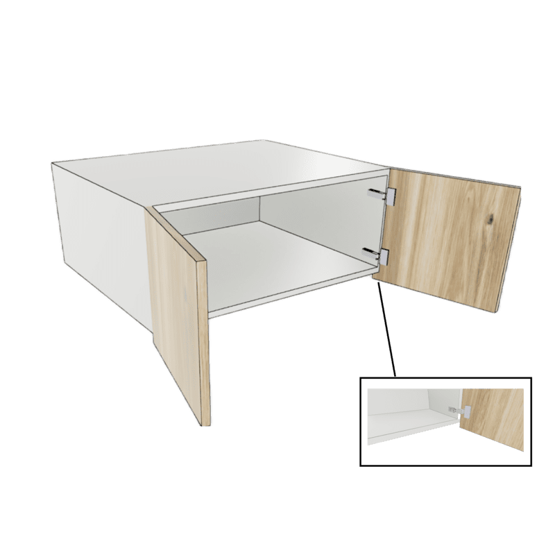 BRIDGE WALL CABINET 2 DOOR PULL OUT FULL DEPTH CUSTOM