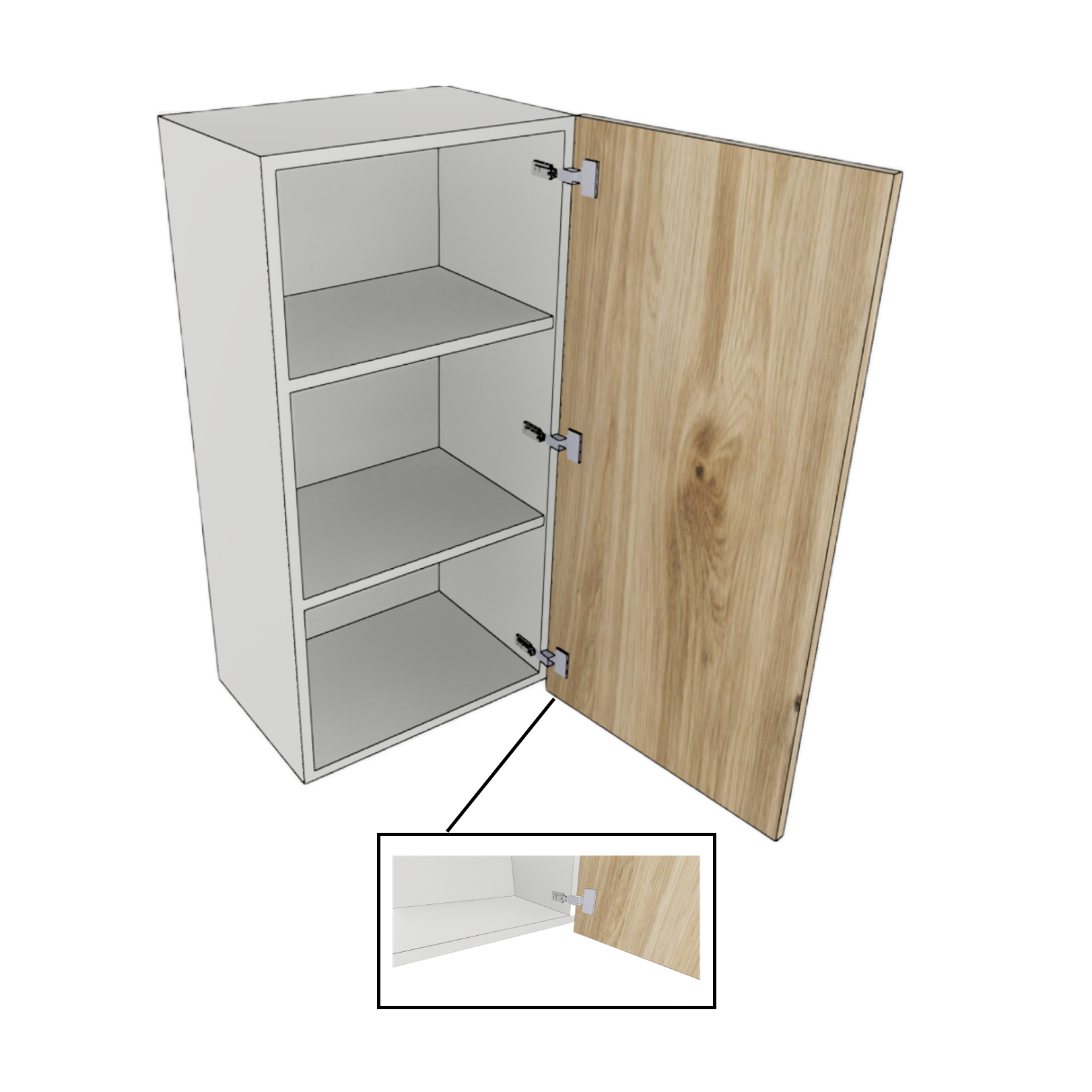 WALL CABINET 1 DOOR PULL OUT CUSTOM