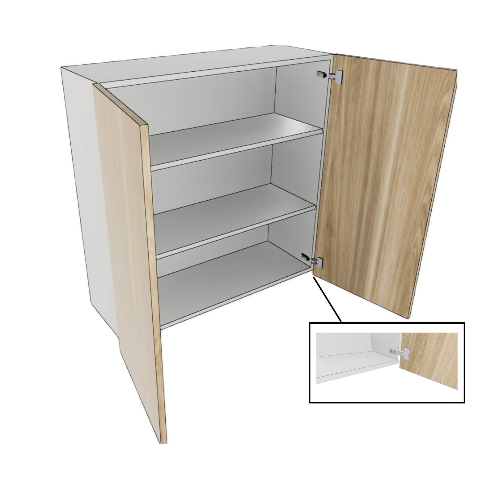 WALL CABINET 2 DOOR PULL OUT CUSTOM
