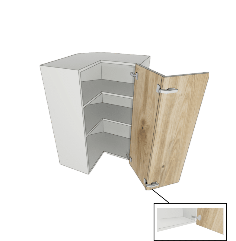 CORNER WALL CABINET 2 DOOR PULL OUT CUSTOM