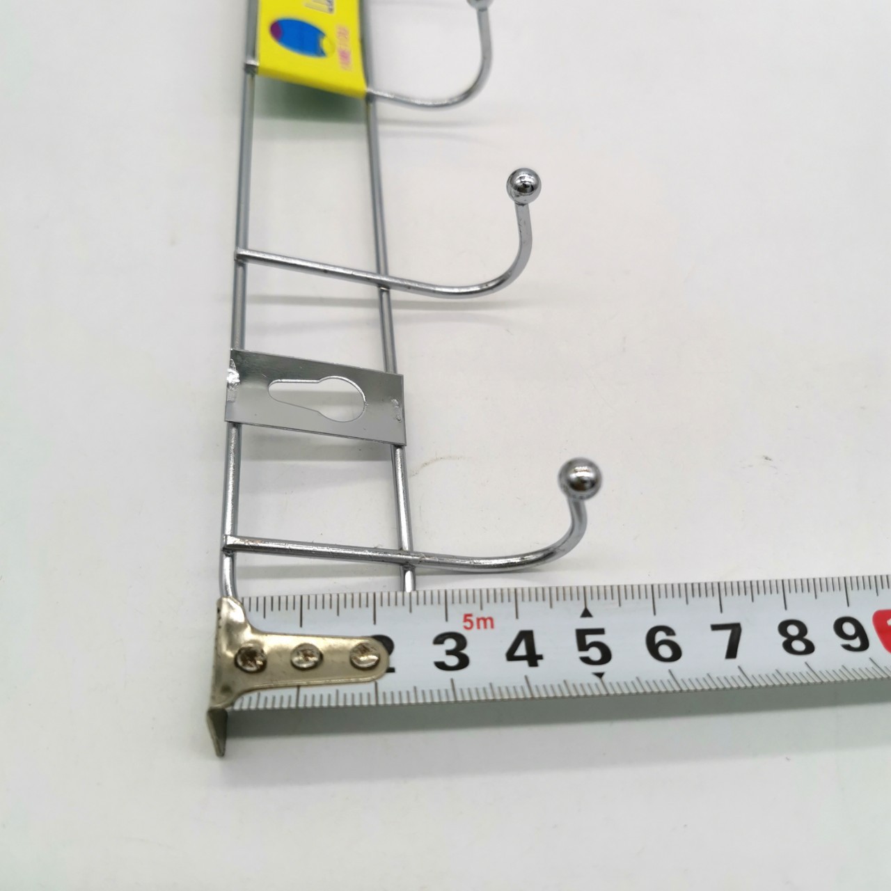 WALL HANGING STAINLESS STEEL HOOKS FOR KITCHEN AND HOMES - 62CM LONG WITH 10 HOOKS - NON RUSTING
