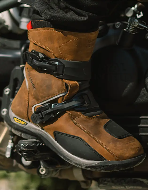 ROYAL ENFIELD WANDERER RIDING BOOT TAN SIZE-8UK