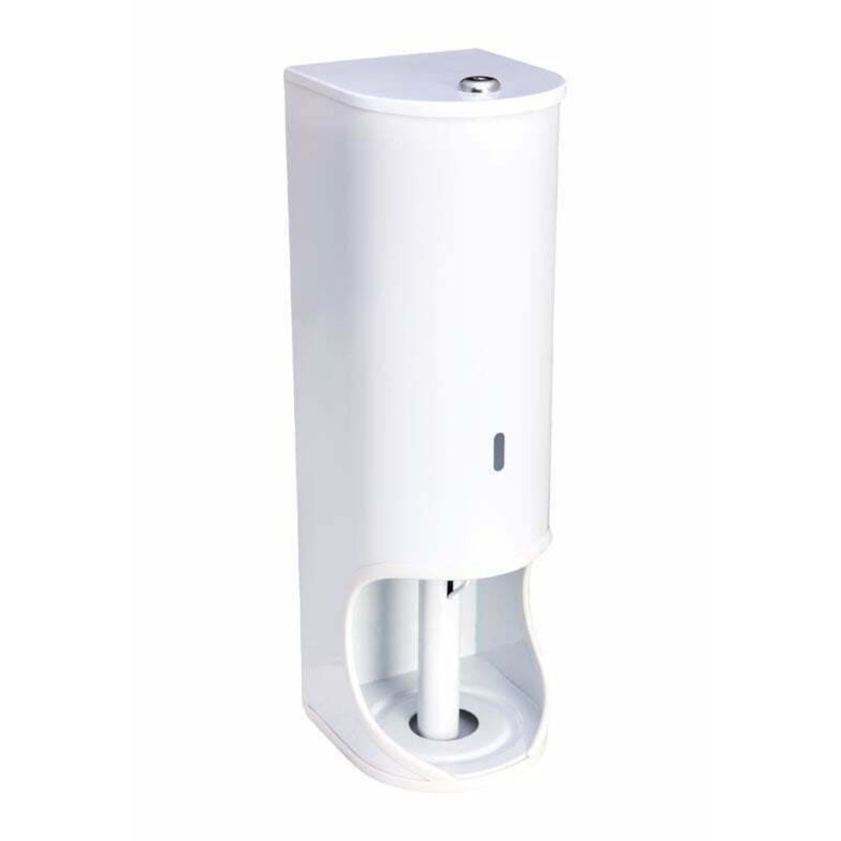TR3 TOILET ROLL HOLDER LOCKABLE - MILD STEEL WHITE