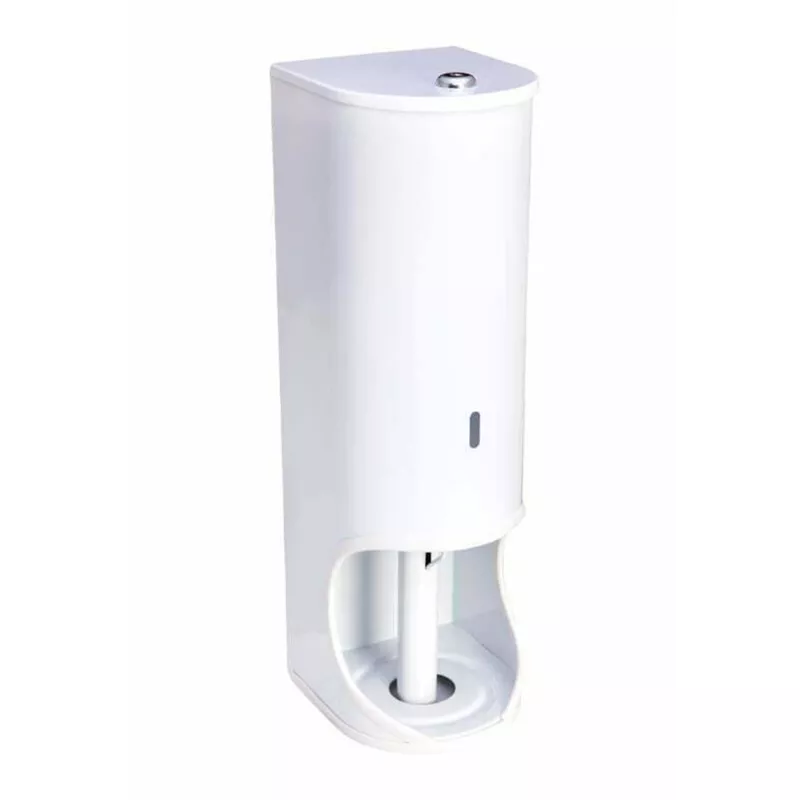 TR3 TOILET ROLL HOLDER LOCKABLE - MILD STEEL WHITE