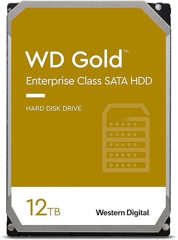 WD Gold Enterprise Class Hard Drive 12TB, 256MB, 7200rpm - WD121KRYZ