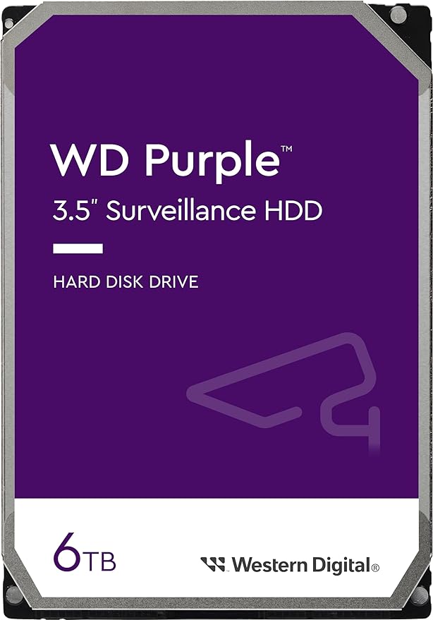 WD Purple Surveillance Hard Drive - 6 TB, 256 MB - WD64PURZ