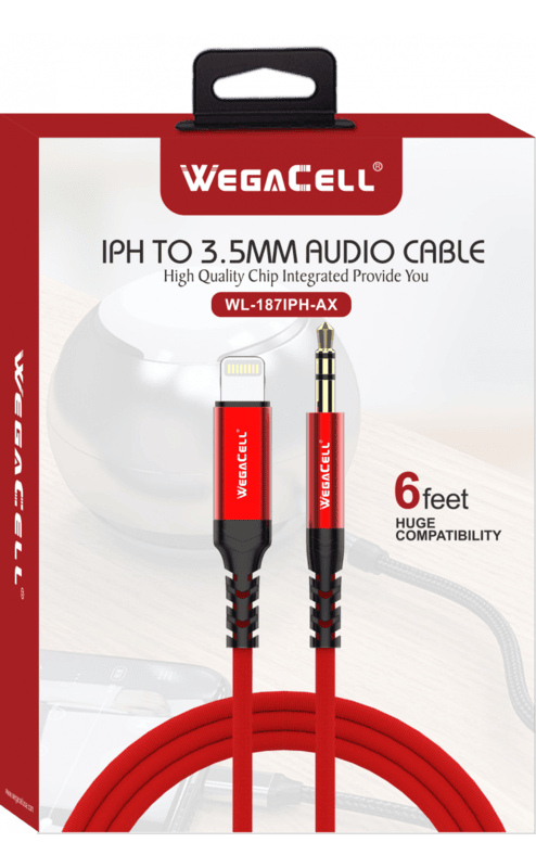WEGACELL:AUX-LIGHTENING CONNECTOR CABLE