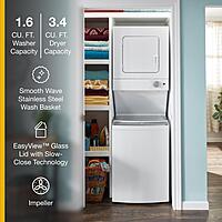 Whirlpool® WET4024HW 1.6 cu.ft Electric Stacked Laundry Center 9 Wash cycles and AutoDry™