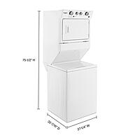 Whirlpool® WET4027HW 3.5 cu.ft Electric Stacked Laundry Center 9 Wash cycles and AutoDry™ Whirlpool® WET4027HW 3.5 cu.ft Electric Stacked Laundry Center 9 Wash cycles and AutoDry™