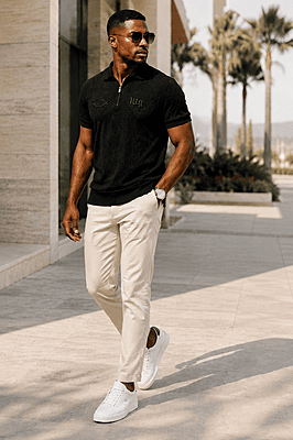 Ichthys Slim Fit Knit Polo (Male) Ichthys Slim Fit Knit Polo (Male)