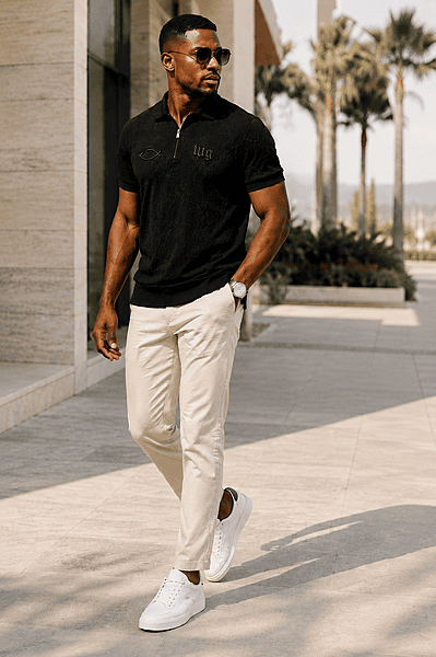 Ichthys Slim Fit Knit Polo (Male) Ichthys Slim Fit Knit Polo (Male)