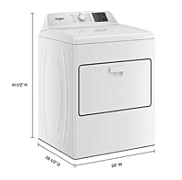 Whirlpool WGD4107SW 7.0 cu. ft. Gas Dryer with Adaptive Dry - Vented Top Load Matching