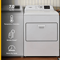 Whirlpool WGD4107SW 7.0 cu. ft. Gas Dryer with Adaptive Dry - Vented Top Load Matching