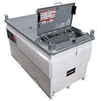 FUEL CUBE WESTERN GLOBAL 500GALLON DOUBLE WALL STATIONARY STORAGE TANK INCLUDING FILL RITE 110V FUEL TRANSFER PUMP AND AUTOMATIC NOZZLE