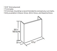 Classic Wood Hood Chimney - Snow