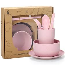 7PIECES WHEAT STRAW PLATE