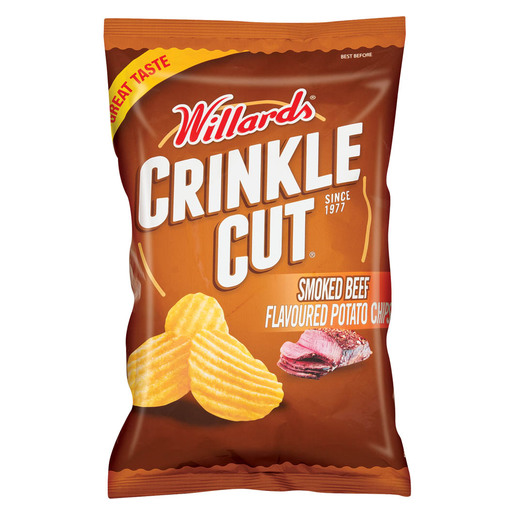 WILLARDS CRINKLE CUT SMOKED BEEF 125G