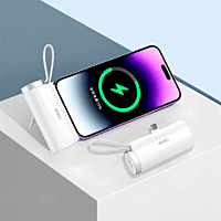 WIWU 2 in 1 capsule power bank W026 White 5000mAh