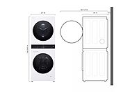 LG® WKHC152HWA Compact Single Unit LG WashTower™