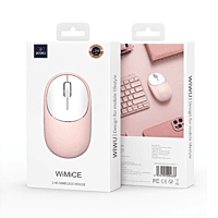 Wireless Pink Mouse Rechargeable Computer Mouse Ergonomic RGB Backlight 2.4g