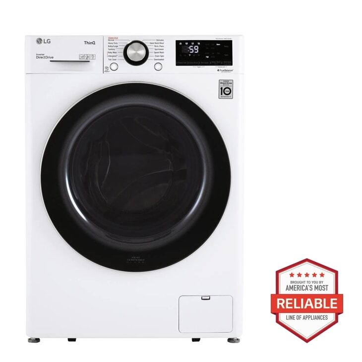 LG® WM1455HWA 2.4 cu. ft. Compact Capacity Front Load Washer in White LG® WM1455HWA 2.4 cu. ft. Compact Capacity Front Load Washer in White