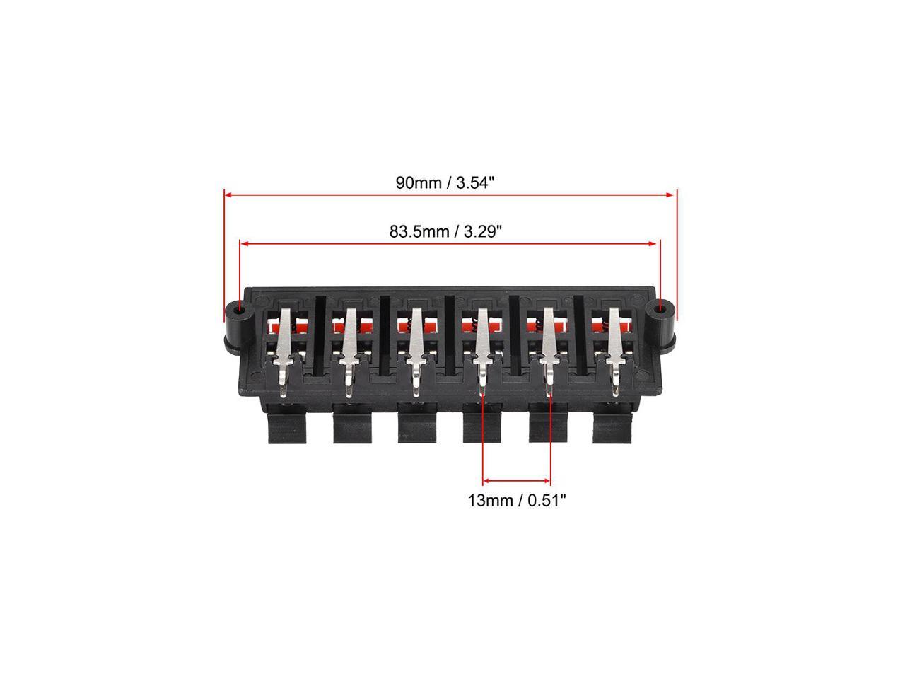2 Row 12 Way Spring Speaker - Receiver Terminal Block 2 Row 12 Way Spring Speaker - Receiver Terminal Block