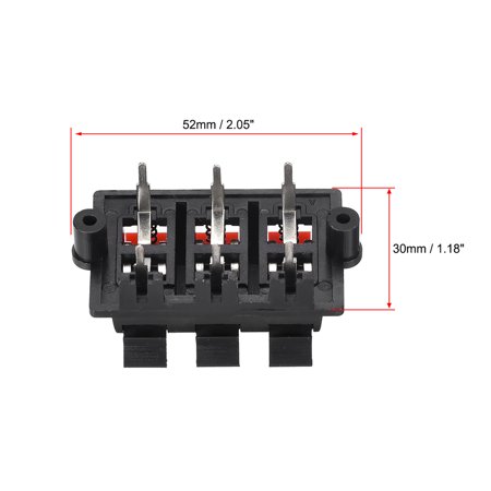 6 Way Spring Speaker - Receiver Terminal Block 6 Way Spring Speaker - Receiver Terminal Block