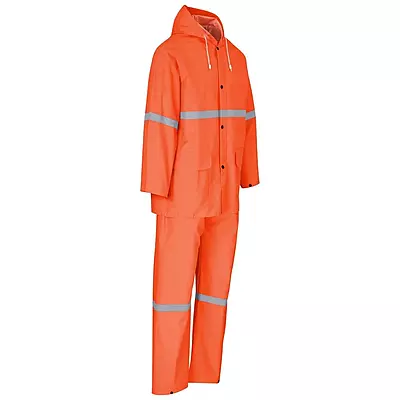 Light Duty Tornado Hi-Viz Reflective Rubberised Rainsuit