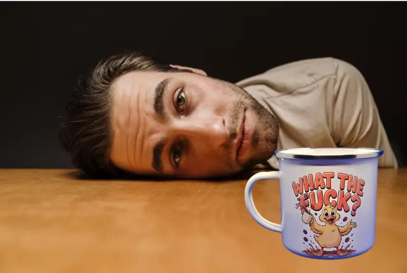 WTF Duck Camping Mug