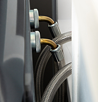 GE WX14X10011 UNIVERSAL 6 FT STAINLESS STEEL WASHING MACHINE HOSES WITH 90 ÌŠ ELBOW