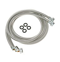 GE WX14X10011 UNIVERSAL 6 FT STAINLESS STEEL WASHING MACHINE HOSES WITH 90 ÌŠ ELBOW