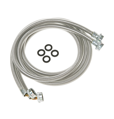 GE WX14X10011 UNIVERSAL 6 FT STAINLESS STEEL WASHING MACHINE HOSES WITH 90 ÌŠ ELBOW