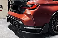 2021-UP BMW M3 G80 BKSS Style Rear Diffuser with LED Lights & Quad Exhaust Tips