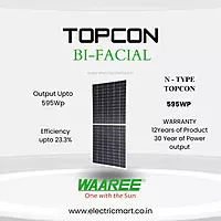 WAAREE 595Wp BIFACIAL   - N TOPCON (Pack of 2)