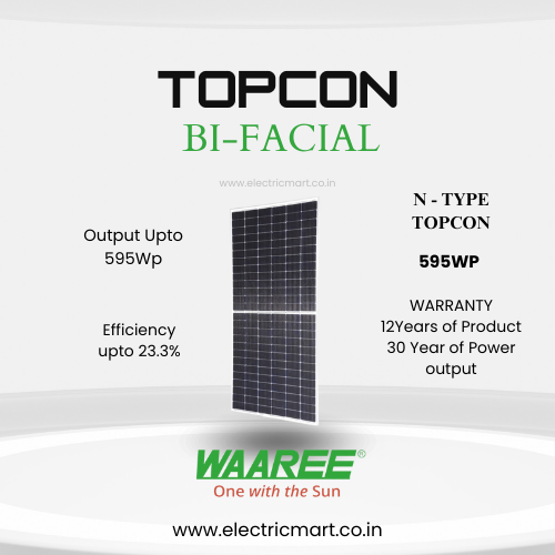 WAAREE 595Wp BIFACIAL   - N TOPCON (Pack of 2)