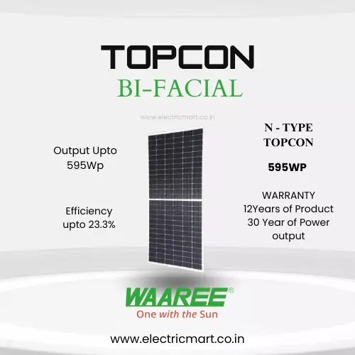 WAAREE 595Wp BIFACIAL   - N TOPCON (Pack of 2)
