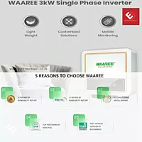 WAAREE 3 KW On Grid Bifacial Topcon DCR Solar Kit