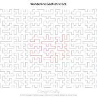 Wanderline Geometric E2E | Modern Longarm Digital Quilting Pattern