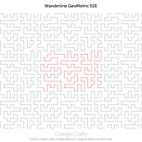 Wanderline Geometric E2E | Modern Longarm Digital Quilting Pattern