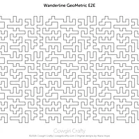 Wanderline Geometric E2E | Modern Longarm Digital Quilting Pattern