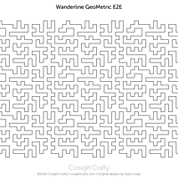 Wanderline Geometric E2E | Modern Longarm Digital Quilting Pattern