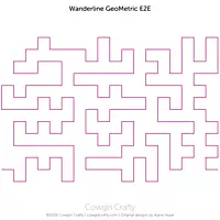 Wanderline Geometric E2E | Modern Longarm Digital Quilting Pattern