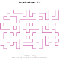 Wanderline Geometric E2E | Modern Longarm Digital Quilting Pattern