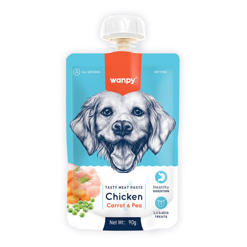 Wanpy Tasty Meat Paste Chicken with Carrot & Pea for Dogs 90g Wanpy Tasty Meat Paste Chicken with Carrot & Pea for Dogs 90g