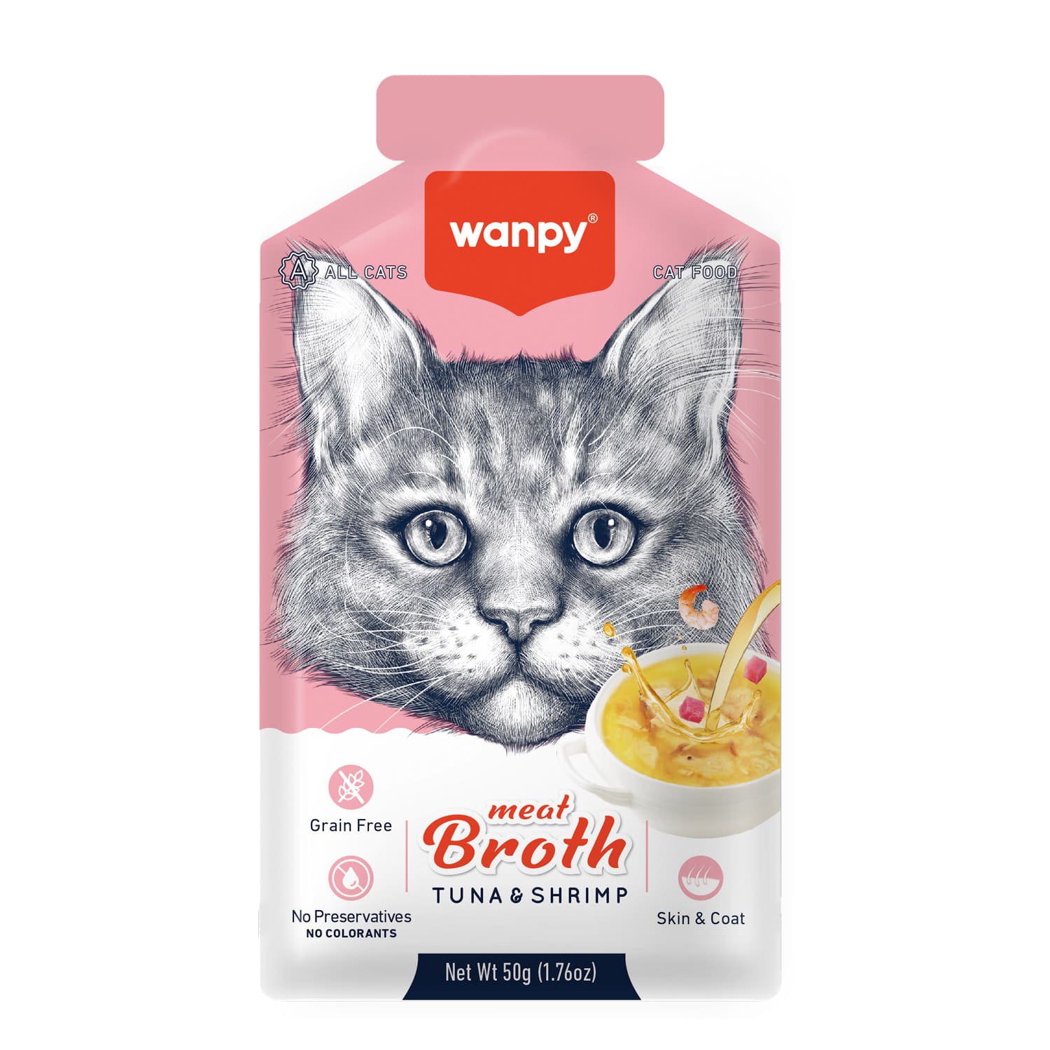 Wanpy Meat Broth Tuna & Shrimp for Cats (50gm) Wanpy Meat Broth Tuna & Shrimp for Cats (50gm)