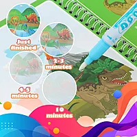 Water Magic Coloring Books with Refillable Pens - Pack of 4