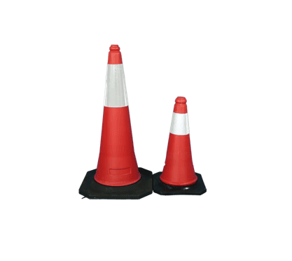 Traffic Cone Black Rubber