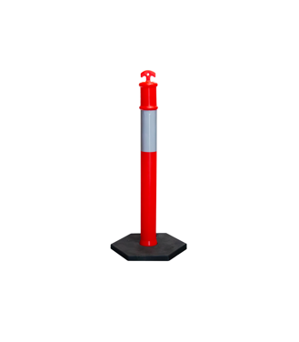 Traffic Plastic Post With Rubber Base