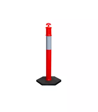Traffic Plastic Post With Rubber Base
